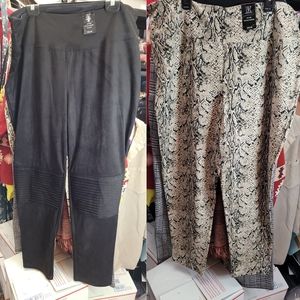 INC International Concepts 2PC bundle   Leggings Snakeskin Manmade Suede…
